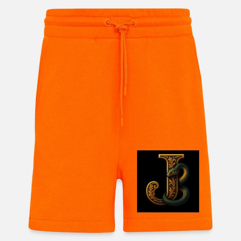 J – Magisches Ornament mit Basilisk - Shorts - made by SPREAD - SUNSET ORANGE