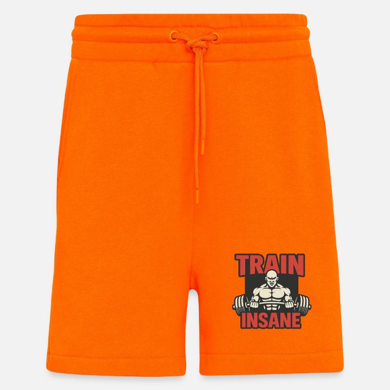 Train Insane Kraftsymbol Design - Shorts - made by SPREAD - SUNSET ORANGE