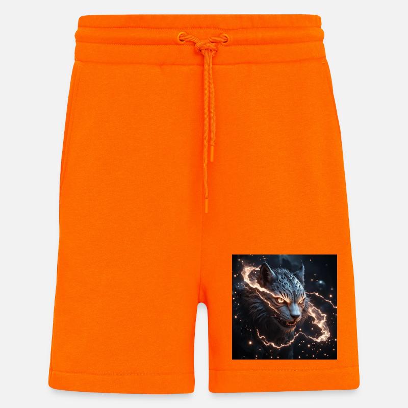 Electrifying Mythical Tiger - Shorts - made by SPREAD - SUNSET ORANGE