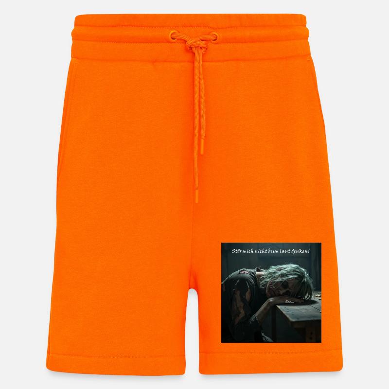 Don't interfere with thinking! - Shorts - made by SPREAD - SUNSET ORANGE