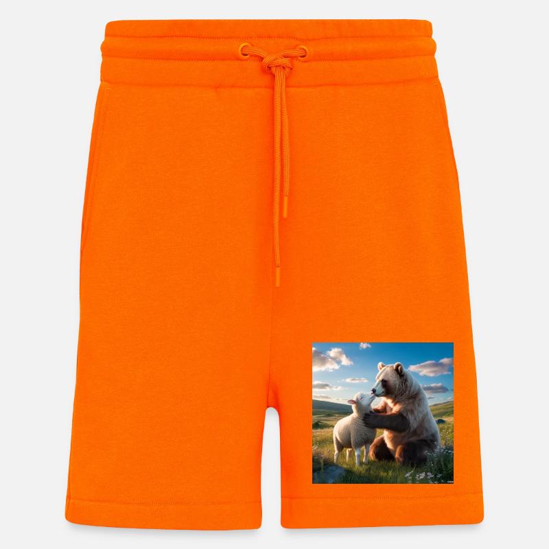 Herzensbande Bärenlamm Im Feld - Shorts - made by SPREAD - SUNSET ORANGE
