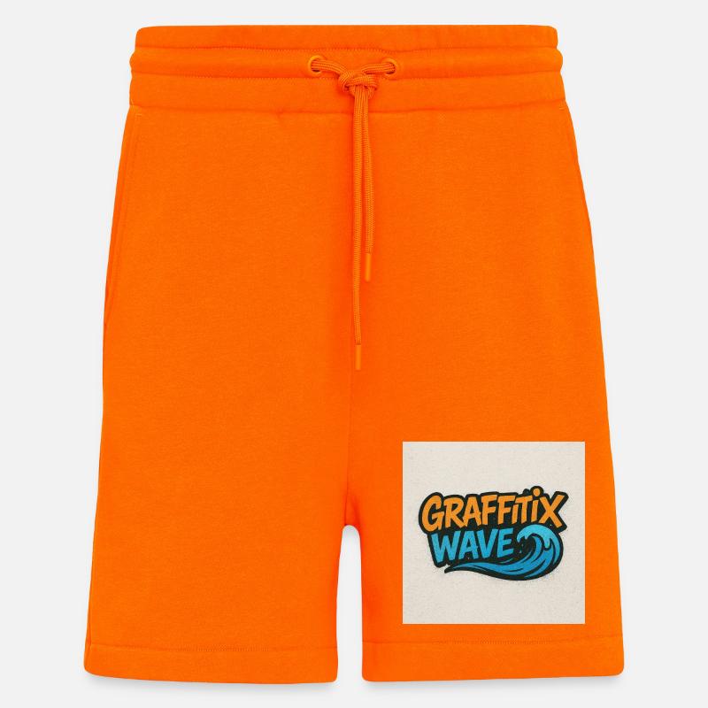 Graffitix Welle Graffiti Logo - Shorts - made by SPREAD - SUNSET ORANGE