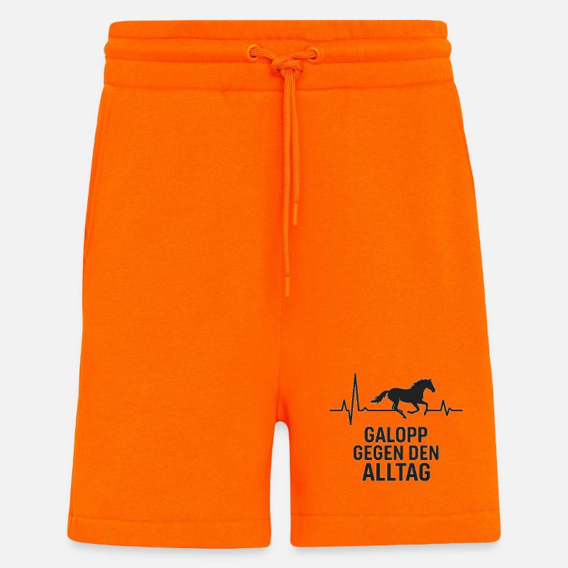 Pferd, Herzschlag, Pferdesport  - Shorts - made by SPREAD - SUNSET ORANGE