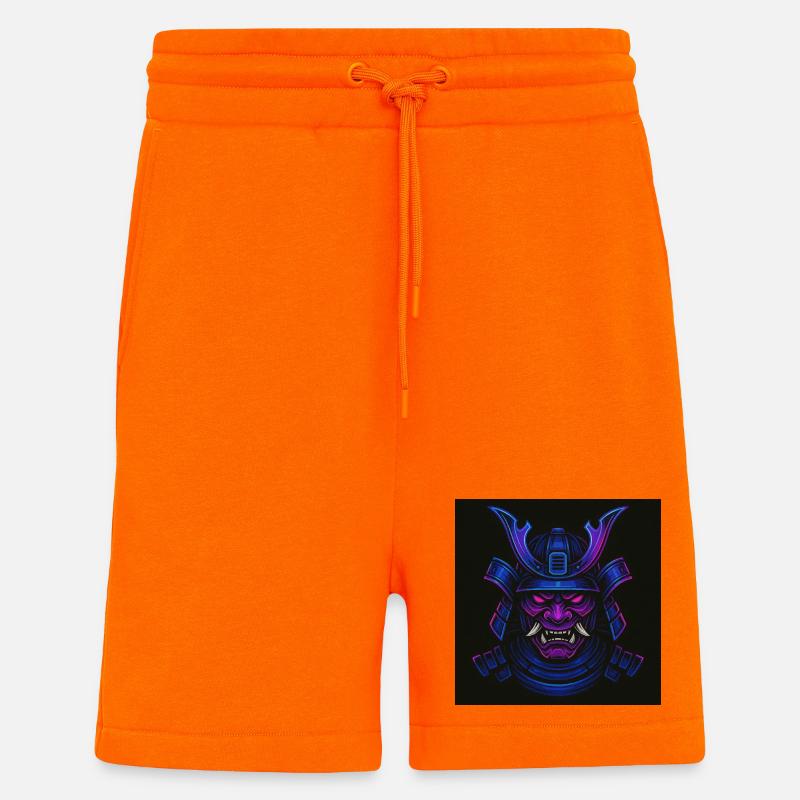 Neon Samurai Maske - Shorts - made by SPREAD - SUNSET ORANGE