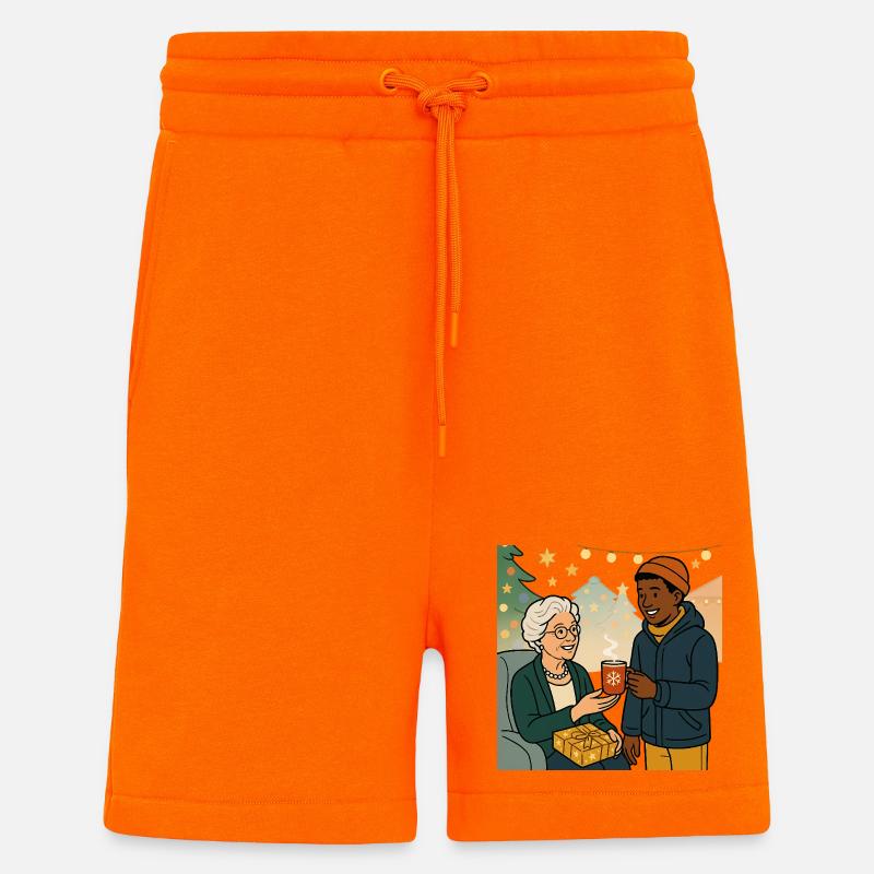 Oma Karin mit dem Enkel - Shorts - made by SPREAD - SUNSET ORANGE
