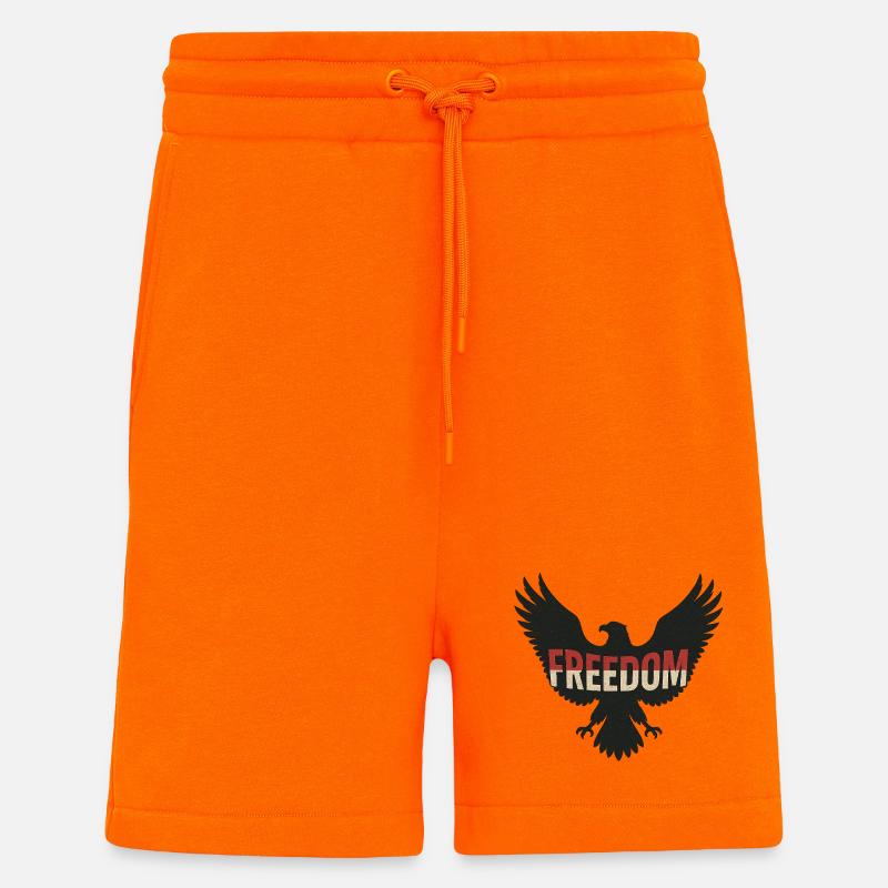 Freedom Eagle - Shorts - made by SPREAD - SUNSET ORANGE