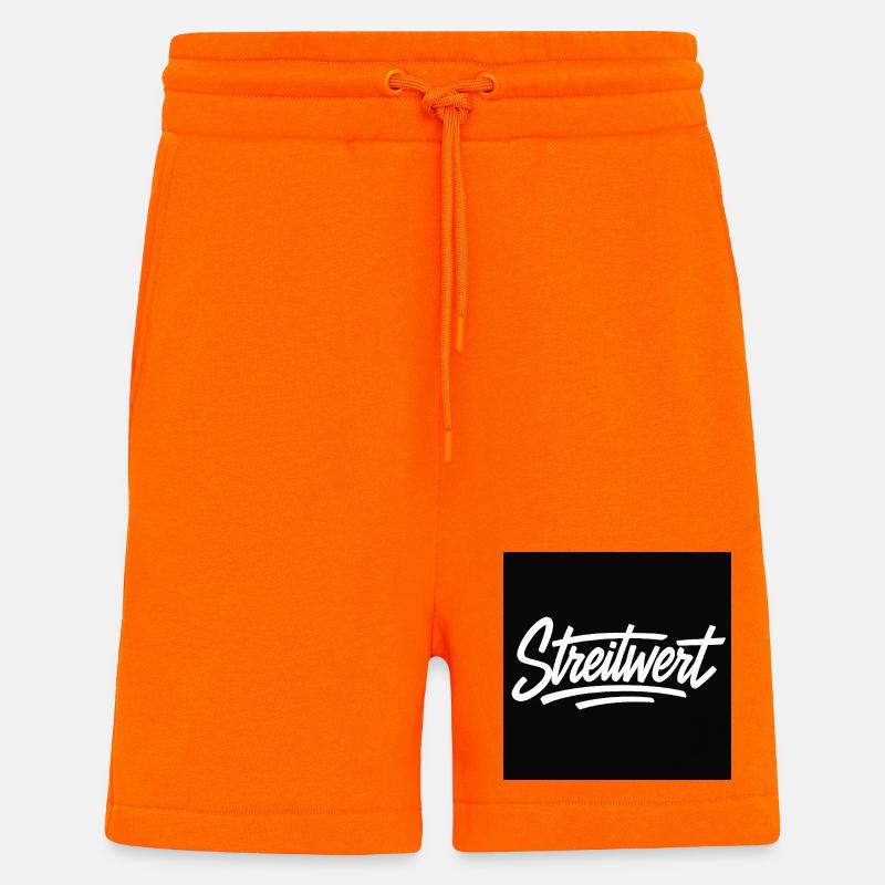 Streitwert Script Logo Schwarz - Shorts - made by SPREAD - SUNSET ORANGE