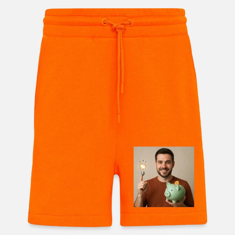Ideenfunke und Sparschwein - Shorts - made by SPREAD - SUNSET ORANGE