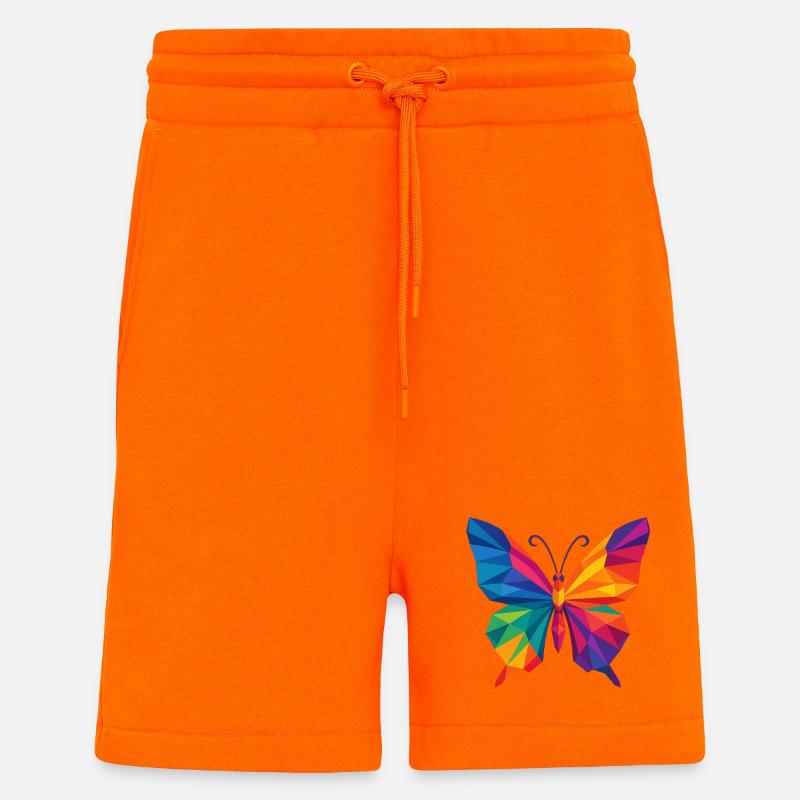 Papillon - Short bio décontracté fabriqué en UE - SUNSET ORANGE