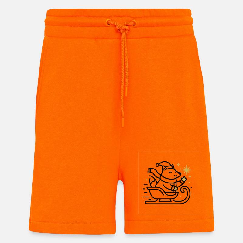 Weihnachtsmaus auf Schlitten - Shorts - made by SPREAD - SUNSET ORANGE