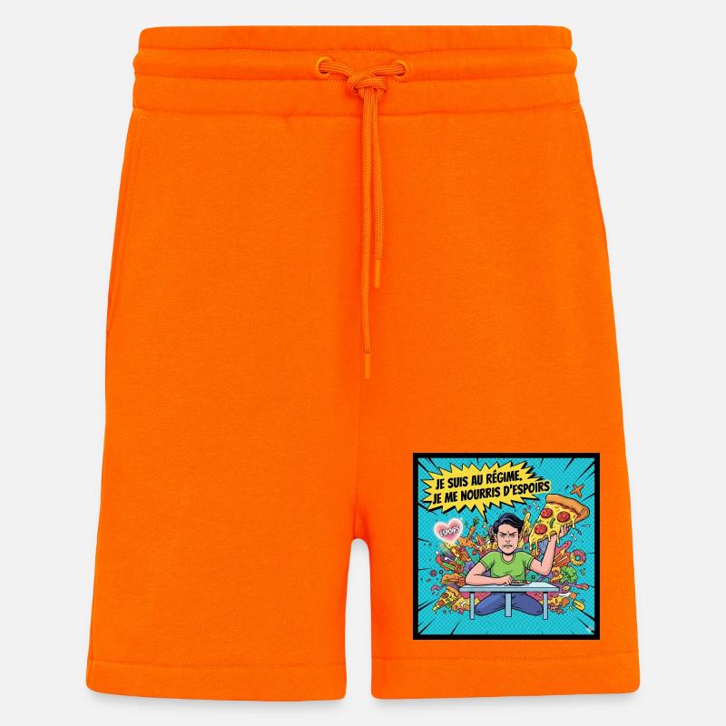 Régime et Espoirs Comics - Short bio décontracté fabriqué en UE - SUNSET ORANGE