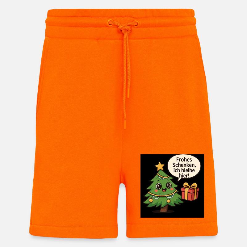 Fröhliches Schenken Weihnachtsbaum - Shorts - made by SPREAD - SUNSET ORANGE