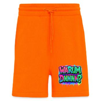 Pourquoi DNNN ? Graffiti au néon - Short bio décontracté fabriqué en UE - SUNSET ORANGE - Devant