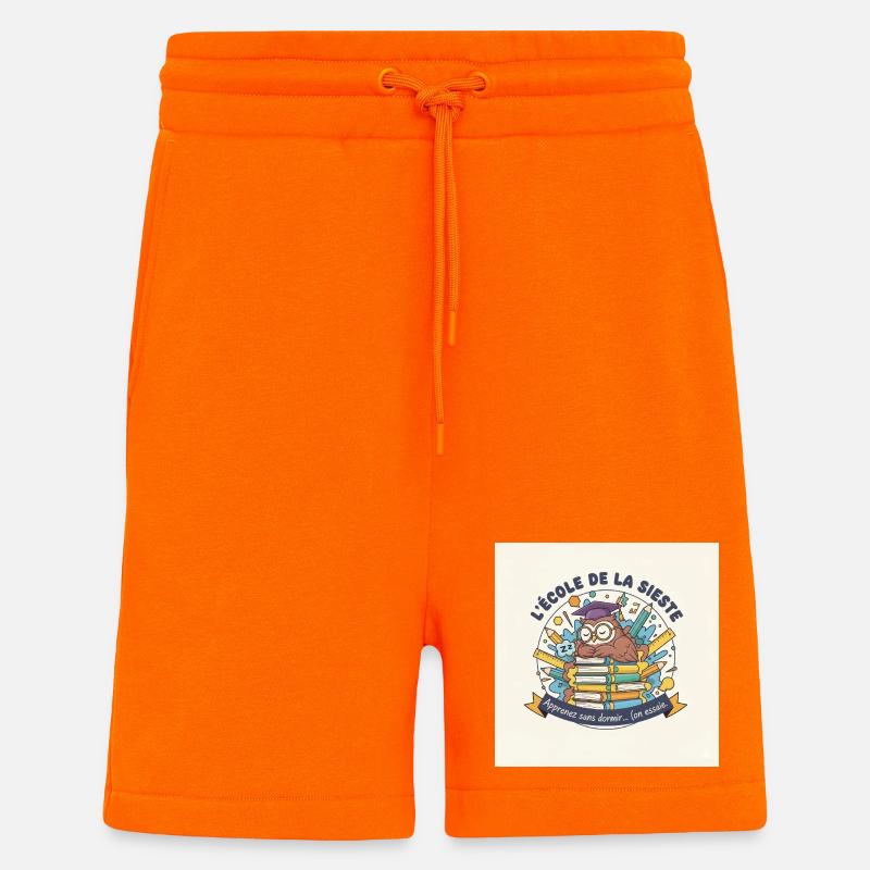Schule der Eule Nickerchen Schüler - Shorts - made by SPREAD - SUNSET ORANGE