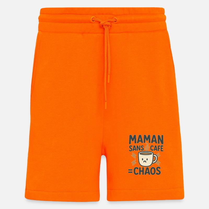 Mama ohne Chaos Kaffee - Shorts - made by SPREAD - SUNSET ORANGE