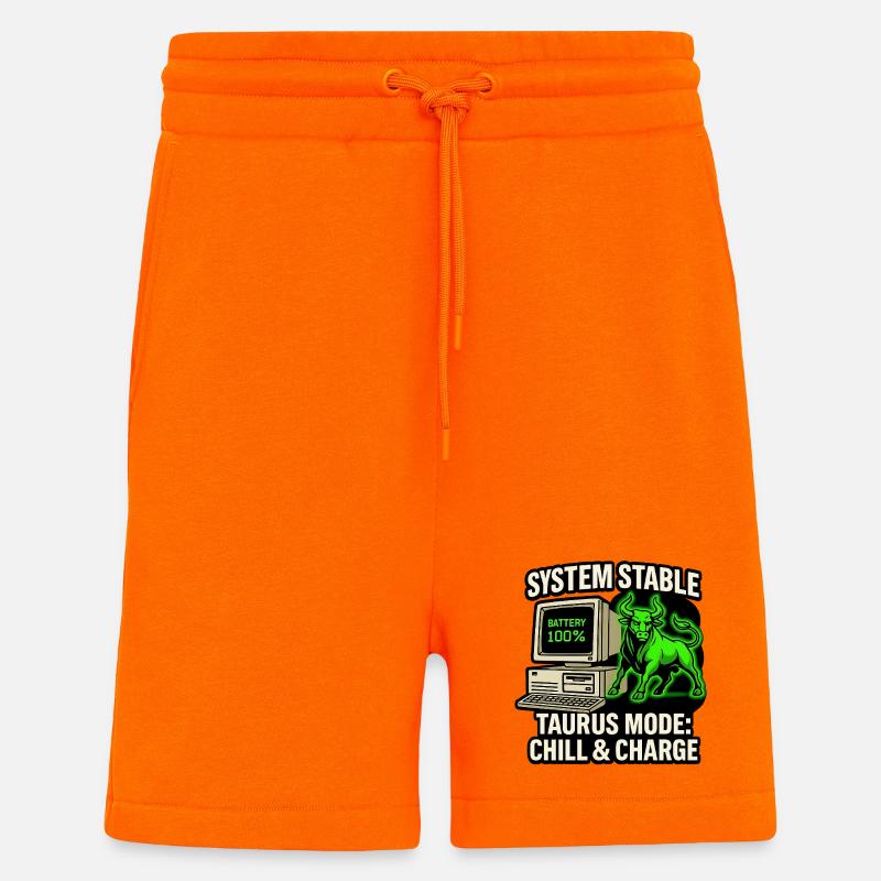 System Stable Taurus Mode Chill & Charge - Shorts - made by SPREAD - SUNSET ORANGE