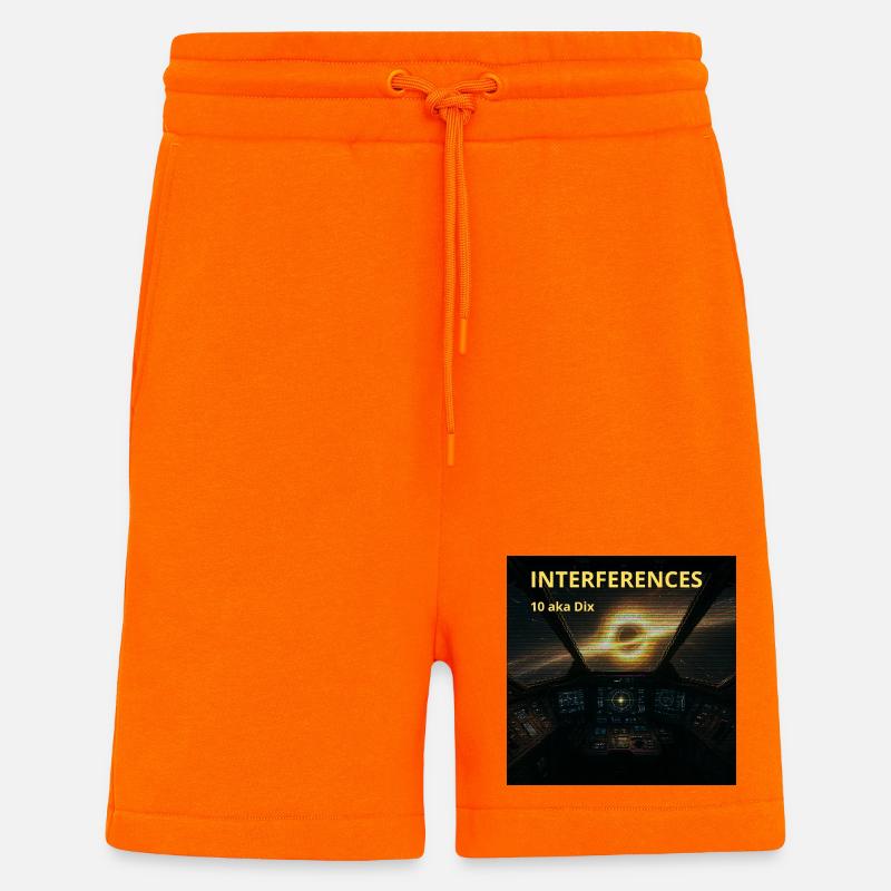 Interferences Cockpit Nebula - Short bio décontracté fabriqué en UE - SUNSET ORANGE