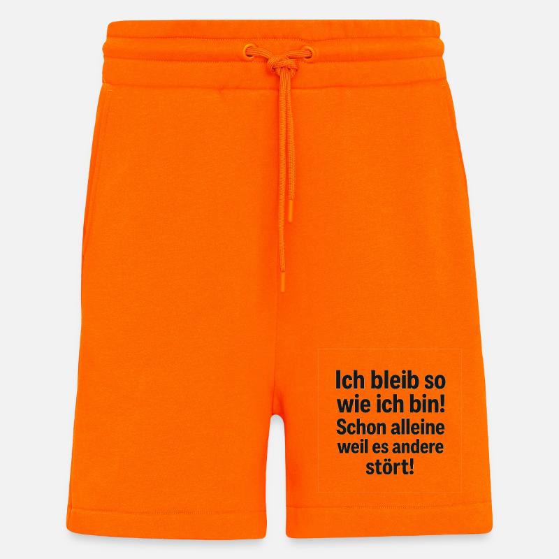 Reste comme je dis - Short bio décontracté fabriqué en UE - SUNSET ORANGE
