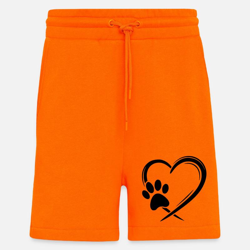 Herz Pfote  - Shorts - made by SPREAD - SUNSET ORANGE