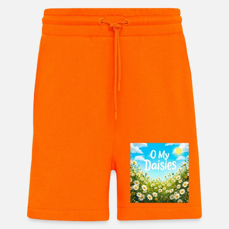 O Meine Gänseblümchen Field Print - Shorts - made by SPREAD - SUNSET ORANGE