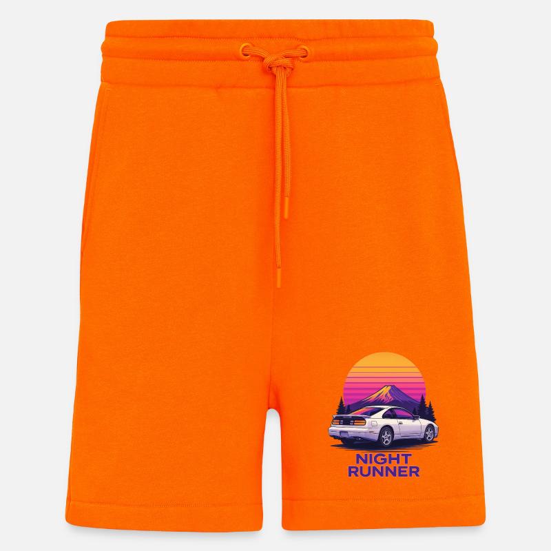 Nachtläufer Neonauto - Shorts - made by SPREAD - SUNSET ORANGE
