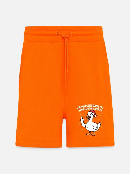 Weihnachtsgans ist Gans schön scheisse - Shorts - made by SPREAD - SUNSET ORANGE