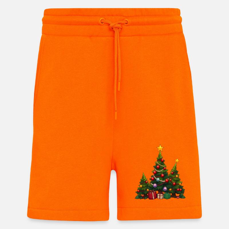 Festive fir trees with gifts - Shorts - made by SPREAD - SUNSET ORANGE