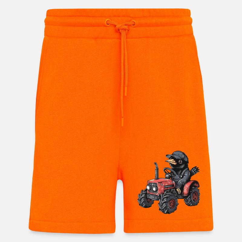 Rabe Krähe Traktor Farmer - Shorts - made by SPREAD - SUNSET ORANGE