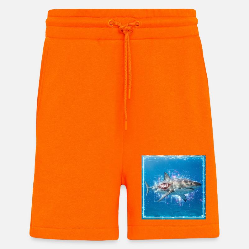 Requin de Transe - Short bio décontracté fabriqué en UE - SUNSET ORANGE