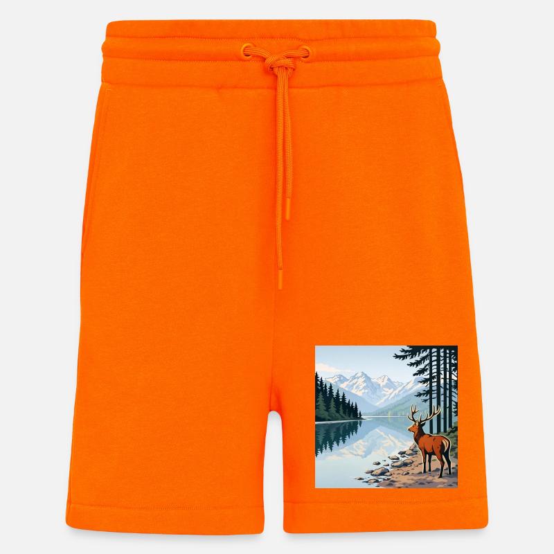 Hirsch am Bergsee - Shorts - made by SPREAD - SUNSET ORANGE