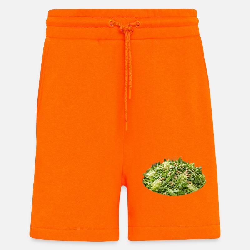 Green Delight Pine Kernel Salad - Shorts - made by SPREAD - SUNSET ORANGE