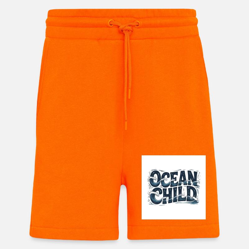 Ocean Child Wave Art - Shorts - made by SPREAD - SUNSET ORANGE