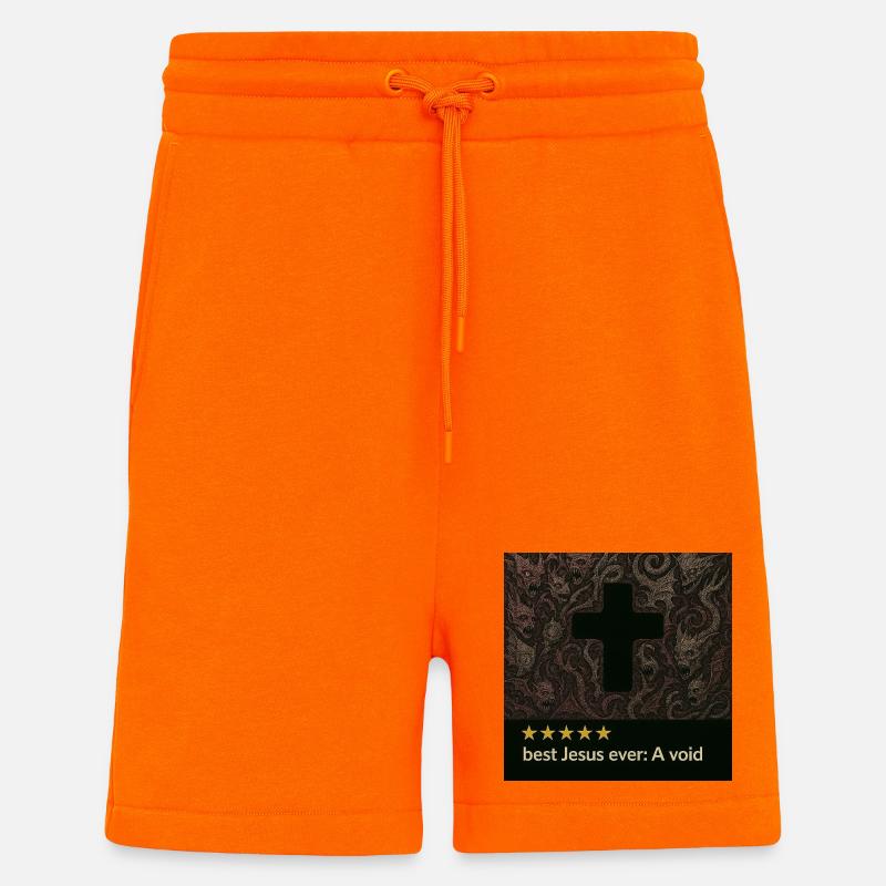 Croix dans le Vide Sombre - Short bio décontracté fabriqué en UE - SUNSET ORANGE