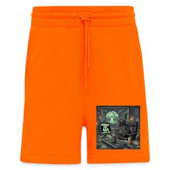 Postapokalyptischer Montag – Kakerlakenbüro-Krise - Shorts - made by SPREAD - SUNSET ORANGE - Vorne
