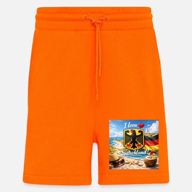 J’adore Germany Beach - Short bio décontracté fabriqué en UE - SUNSET ORANGE