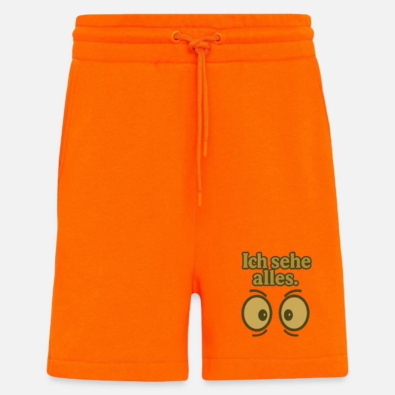 Ich sehe alles Augenprint - Shorts - made by SPREAD - SUNSET ORANGE