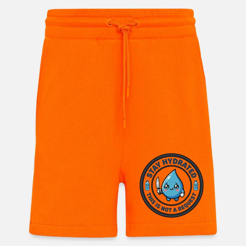 Reste hydraté, tueuse mignonne - Short bio décontracté fabriqué en UE - SUNSET ORANGE