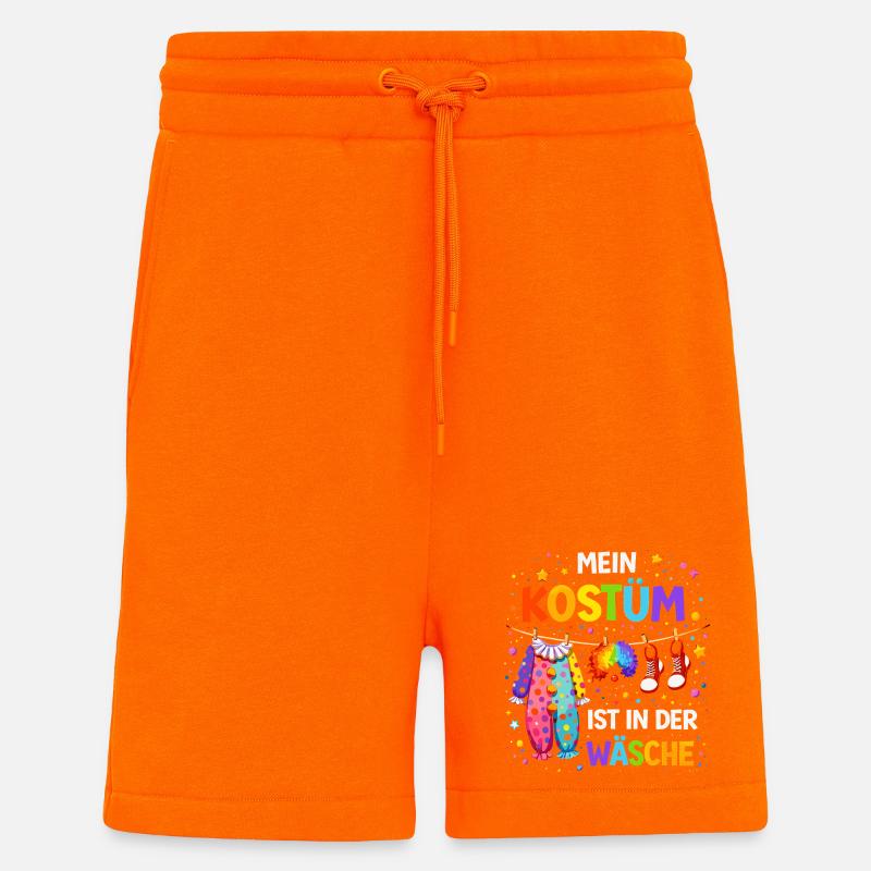 Mon costume est à laver - Short bio décontracté fabriqué en UE - SUNSET ORANGE