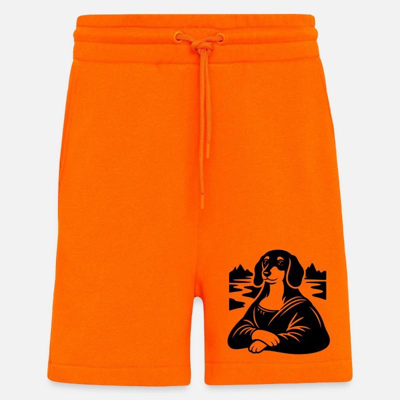 Dackel Lisa Portrait - Shorts - made by SPREAD - SUNSET ORANGE