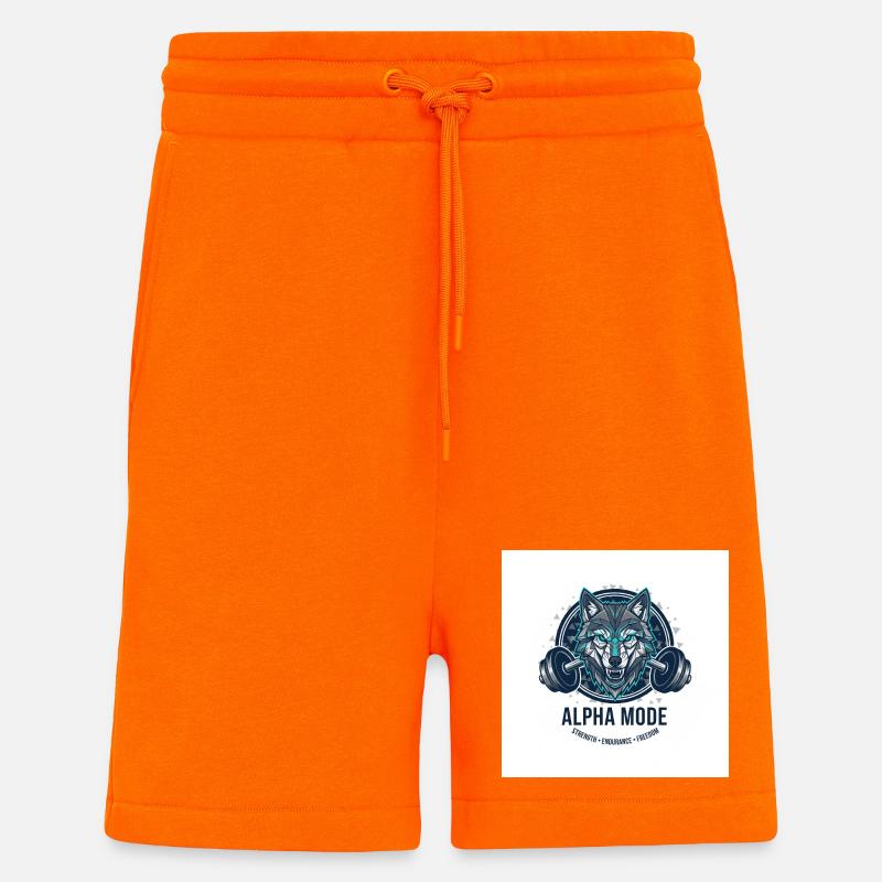ALPHA_MODE_WOLF - Short bio décontracté fabriqué en UE - SUNSET ORANGE