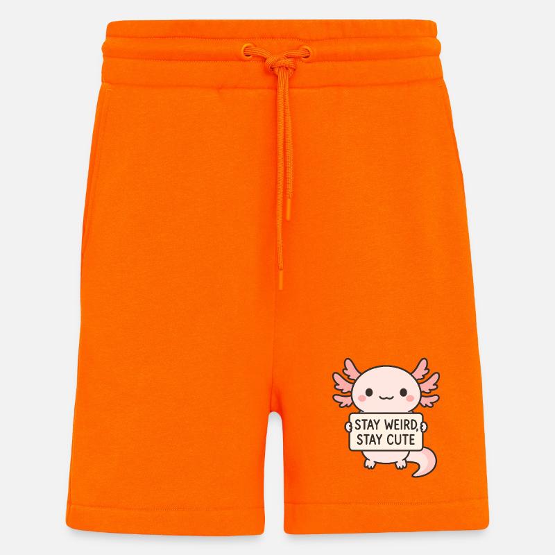 Restez étrange, restez mignon - Short bio décontracté fabriqué en UE - SUNSET ORANGE