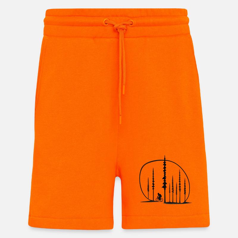 Waldpfad Radler Silhouette geschenkidee Freunde  - Shorts - made by SPREAD - SUNSET ORANGE