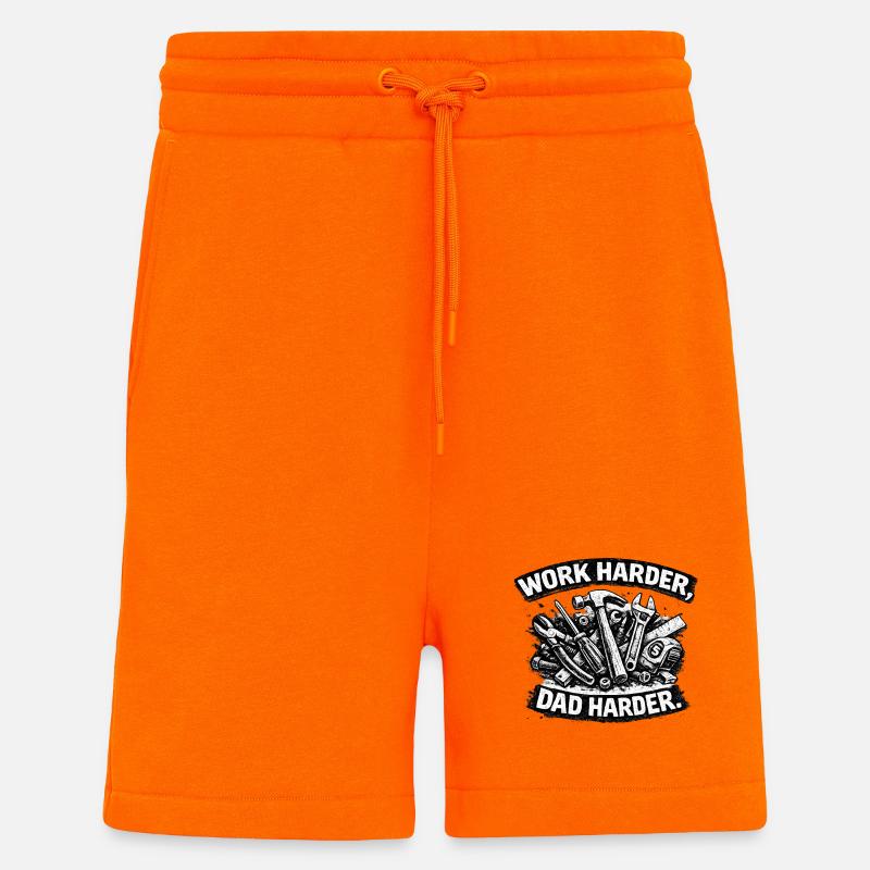 Vaterarbeit: Mehr Einsatz - Shorts - made by SPREAD - SUNSET ORANGE