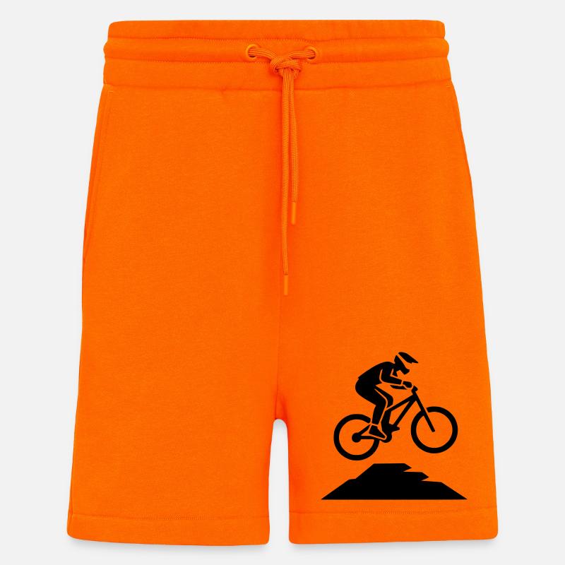 MTB Sprung Biker Silhouette - Shorts - made by SPREAD - SUNSET ORANGE
