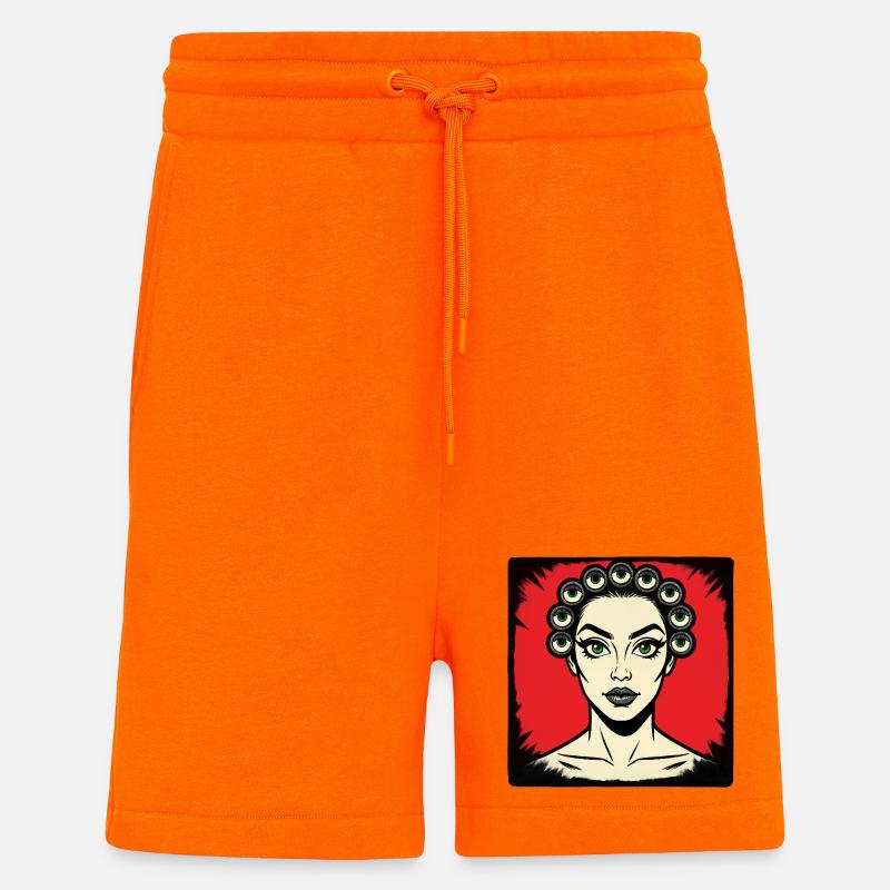 ICH SEHE DICH – nette Leute - Shorts - made by SPREAD - SUNSET ORANGE