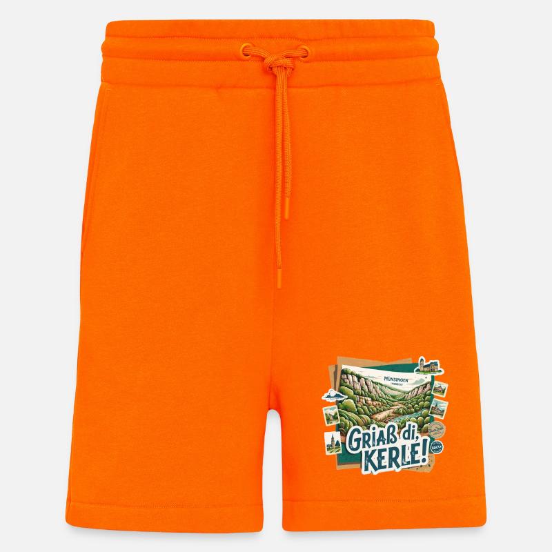 Hello, fellows! Southern Germany Landscape - Shorts - made by SPREAD - SUNSET ORANGE