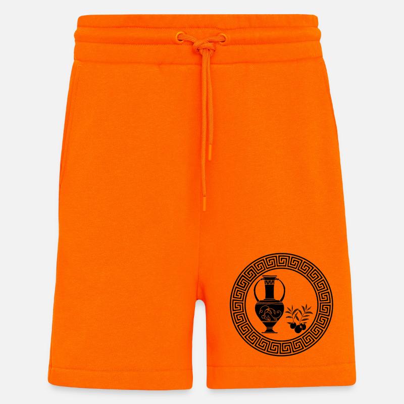 Symbol for Overflod (Sort) - Organic relaxed shorts made in EU - SUNSET ORANGE