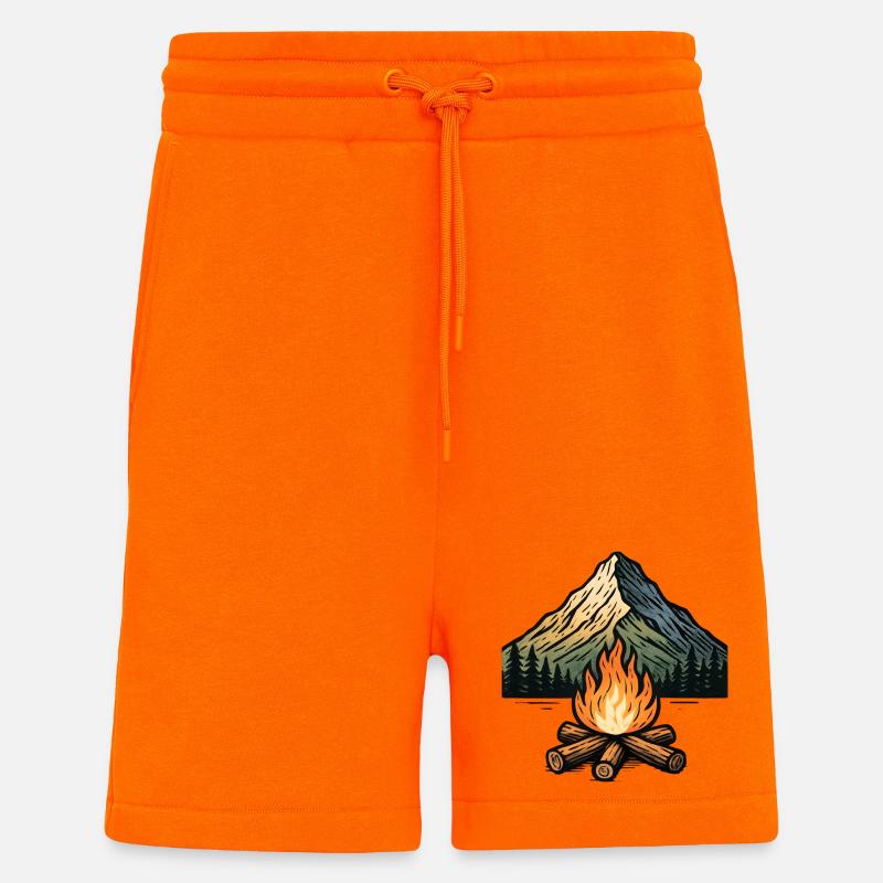 Bergcampfire Fire Magic - Shorts - made by SPREAD - SUNSET ORANGE