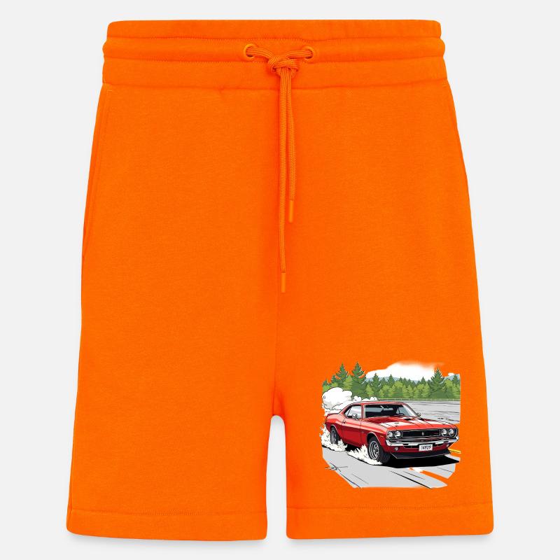 Klassische Auto-Drift in Rot - Shorts - made by SPREAD - SUNSET ORANGE
