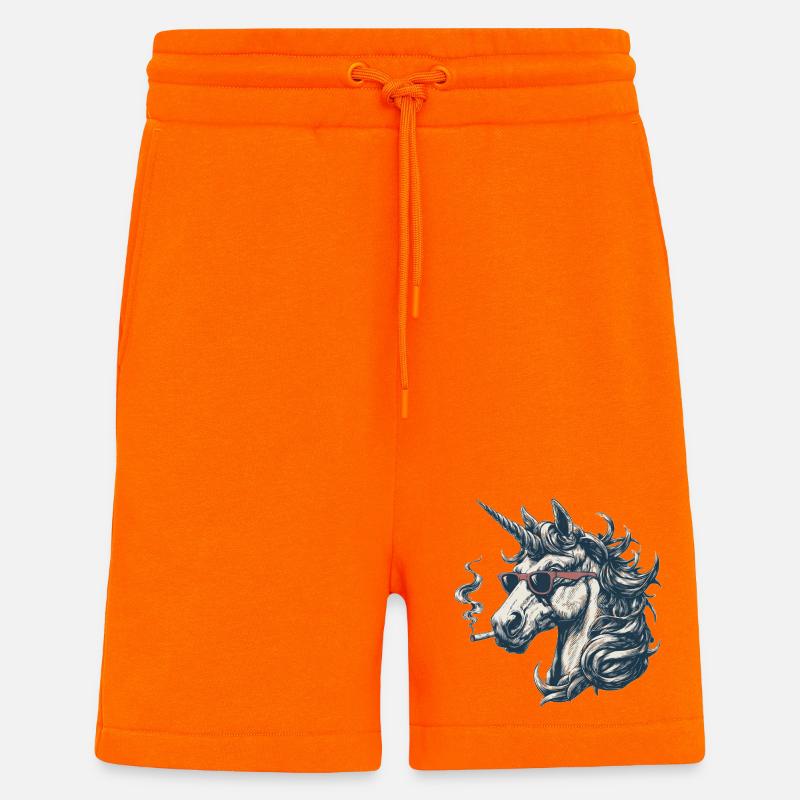cooles Einhorn - Shorts - made by SPREAD - SUNSET ORANGE